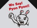 We Say Pyon Pyon!! Tシャツ　グレー×ブラック