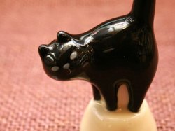 画像2: 猫のリングホルダー　黒猫