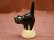 画像1: 猫のリングホルダー　黒猫 (1)