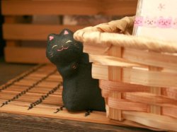 画像5: ちぎり和紙のぞき猫　黒猫 