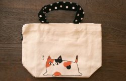 画像2: 猫三兄弟ミニトート　ミケ