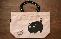 画像2: 猫三兄弟ミニトート　クロ