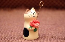 画像4: 贈りものカードスタンド　カーネーション猫