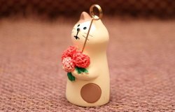 画像2: 贈りものカードスタンド　カーネーション猫