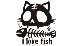 画像1: I Love Fish　ホワイト