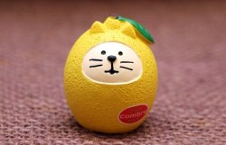 画像1: フルーツ猫だるま　レモン