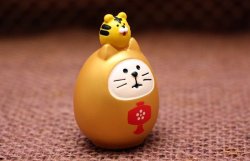 画像4: 開運カラー猫だるま・金