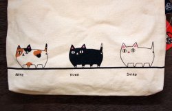 画像2: 猫三兄弟サコッシュバッグ　三匹