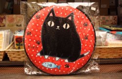 画像1: 猫三兄弟シートクッション　くろ