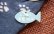 画像2: スニーカー ネコトリオ刺繍付き足先肉球柄　ブルー (2)
