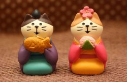 画像1: 猫のおひなさま　和菓子