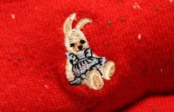 画像3: ネップロークルー うさぎ刺繍 赤