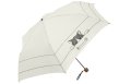 【晴雨兼用】かくれんぼCAT 黒コーティング折りたたみ傘　オフ白