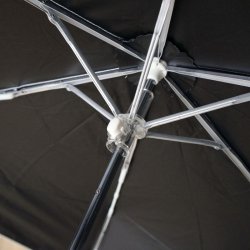 画像4: 【晴雨兼用】街並みプリント 黒コーティング折りたたみ傘　オフ白