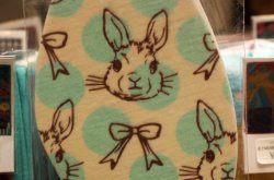 画像3: うさぎ柄インソール　グリーン