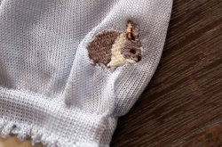 画像3: うさぎ刺繍アームカバー　ブルー