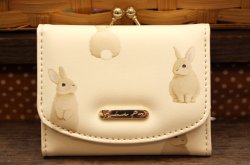 画像1: フォンダンピュール ミニ財布 ミニうさぎ