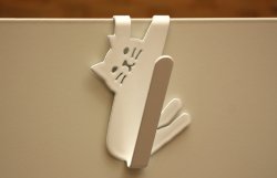 画像1: ネコデコキッチン ボトルフック WT