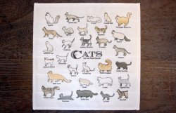 画像1: かやふきん　猫図鑑