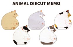 画像3: アニマルダイカットメモ　ねむりねこ