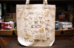 画像1: トートバッグL   猫図鑑