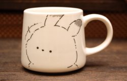 画像1: シンプルマグカップ　ウサギ