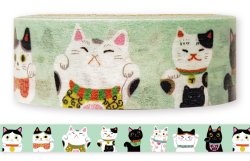 画像2: マスキングテープ 日々是和紙てーぷ　招き猫