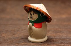 画像2: 地蔵なりすましどろぼう猫（笠付き）