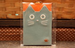 画像1: フェイスたまリール付パスケース　ブルーグリーン
