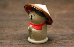 画像2: 笠猫地蔵（笠付き）