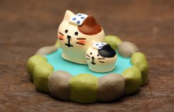 画像2: 温泉親子猫