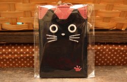 画像1: フェイスたまリール付パスケース　ブラック