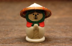 画像1: 地蔵なりすましどろぼう猫（笠付き）