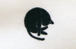 画像3: FUWAマイクロボアハンカチ　ドットキャット白