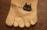 画像2: 5本指ロークルーソックス 黒猫バイカラ－（カーキ×ベージュ）	 (2)