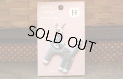 画像1: 猫のイニシャルキーリング　H