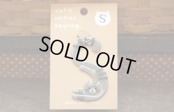 画像1: 猫のイニシャルキーリング　S