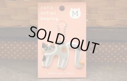 画像1: 猫のイニシャルキーリング　M