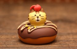 画像1: ひょっこりにゃんドーナツ・チョコ