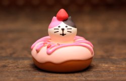 画像1: ひょっこりにゃんドーナツ・いちご
