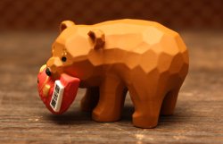 画像2: 福運び木彫り熊