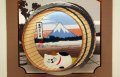 旅猫 in 浮世絵アクリルマグネット・木桶と富士