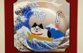 旅猫 in 浮世絵アクリルマグネット・富士と荒波