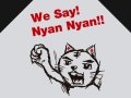 We Say Nyan Nyan!! Tシャツ　グレー×ブラック