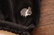 画像3: うさぎ刺繍アームカバー　ブラック (3)