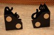 画像2: ネコデコキッチン ラップ・ティッシュホルダー BK (2)
