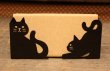 画像1: ネコデコキッチン ラップ・ティッシュホルダー BK (1)