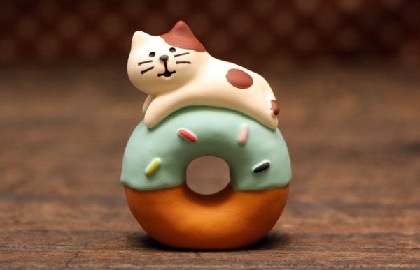 画像1: うきうきドーナツ・ちびねこ (1)