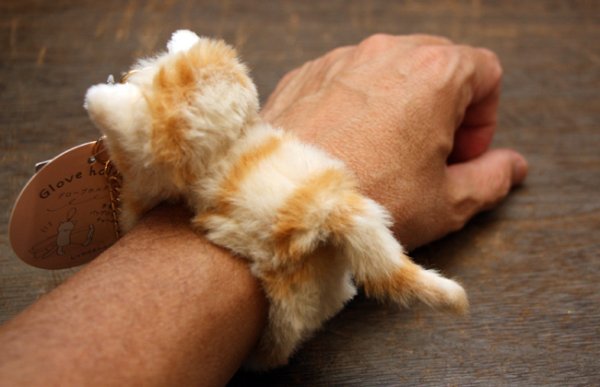 画像5: ネコファーフレンズ グローブホルダー　オレンジ (5)