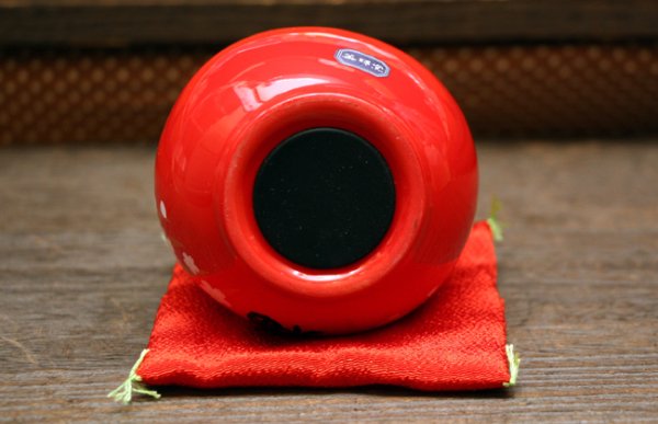 画像5: 彩絵開運猫だるま貯金箱(赤) (5)